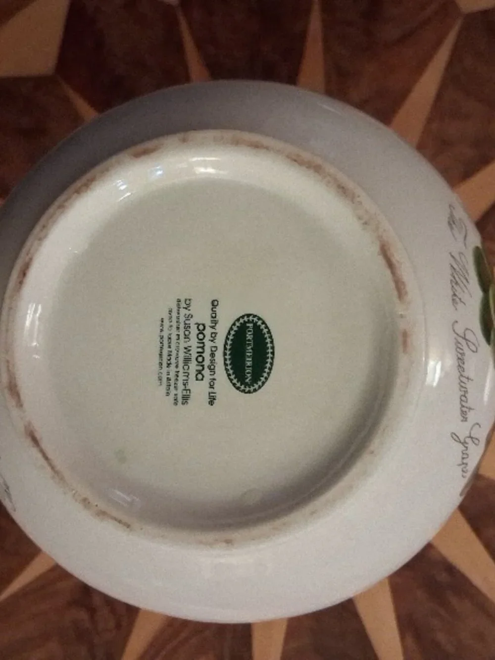 Vintage Portmeirion The White Sweetwater Grape  56oz Ponoma Pitcher~Discontinued